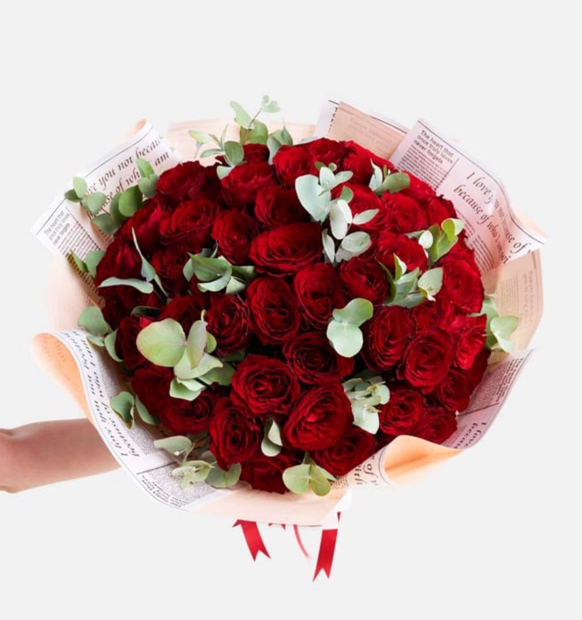 50 KIRMIZI GÜL ÇİÇEK DEMETİ